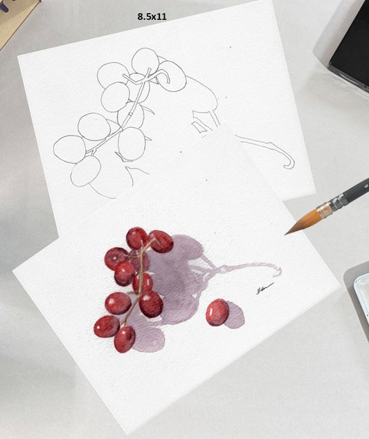 Red Grapes 8.5x11 Template