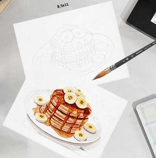 Pancakes and Bananas 8.5x11 Template