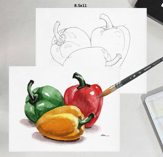 Bell Peppers 8.5x11 Template