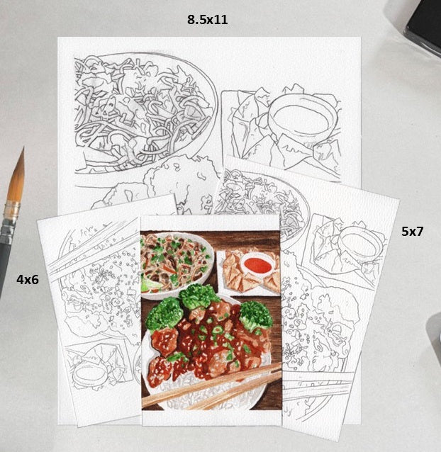 3 Pack Chinese Dinner 4x6, 5x7 and 8.5x11 Templates