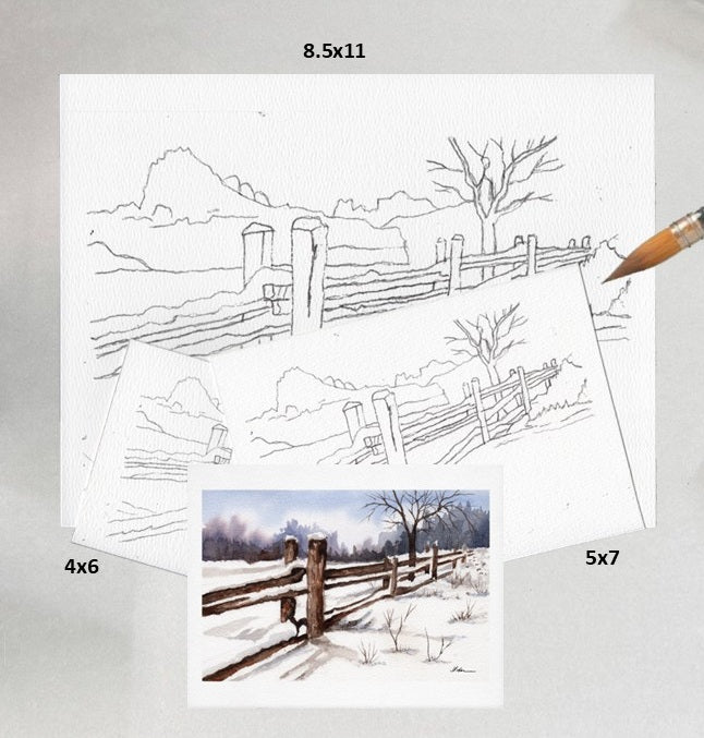 3 Pack Fences 4x6, 5x7, 8.5x11 Templates