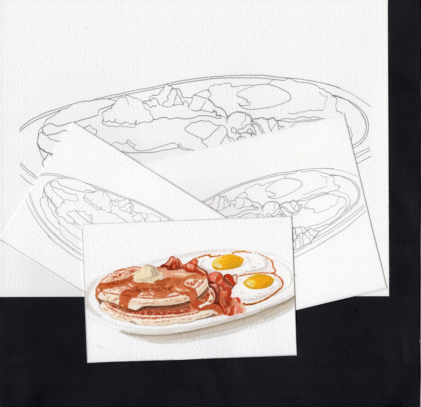 3 Pack Pancakes and Eggs 4x6, 5x7 and 8.5x11 Templates
