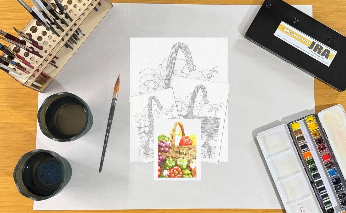 3 Pack Vegetable Basket 4x6, 5x7 and 8.5x11 Templates