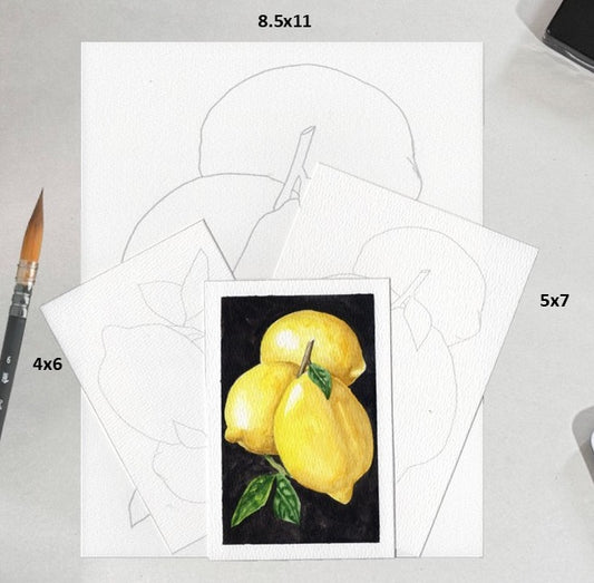 3 Pack 3 Lemons 4x6, 5x7 and 8.5x11 Templates