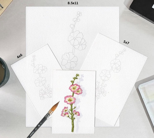 3 Pack Hollyhock 4x6, 5x7 and 8.5x11 Templates