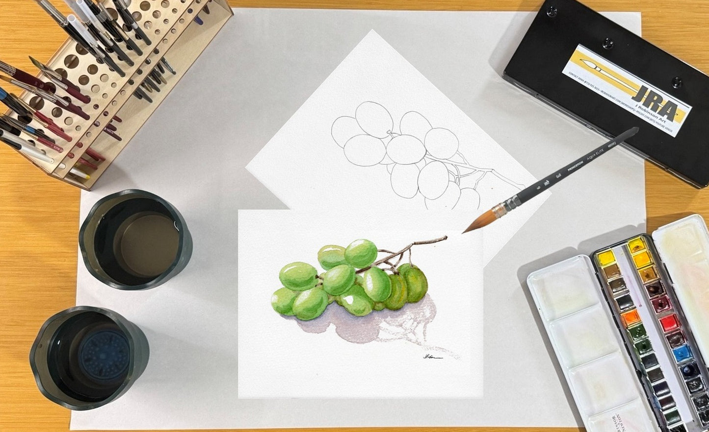 Green Grapes 8.5x11 Template