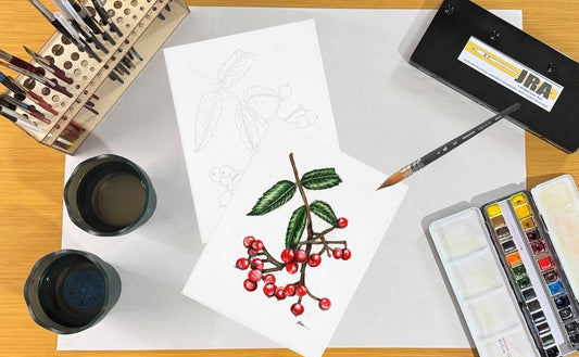 Red Berries 8.5x11 Template