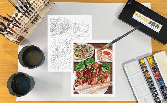 Hamburger and Fries 8.5x11 Template
