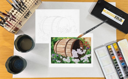 Flowers in a Barrell 8.5x11 Template