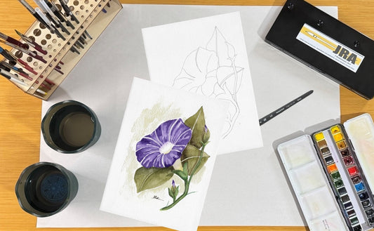Purple Morning Glory 8.5x11 Template