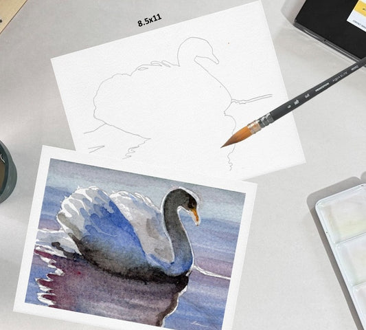 Swan 8.5x11 Template