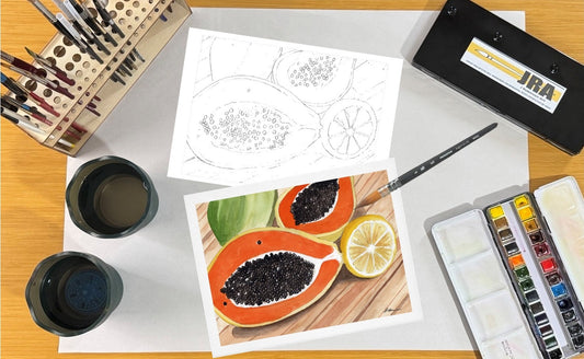 Papaya and Lemon 8.5x11 Template