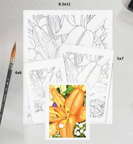 3 Pack A Gift of Flowers 4x6, 5x7 and 8.5x11 Templates