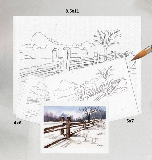 3 Pack Fences 4x6, 5x7, 8.5x11 Templates