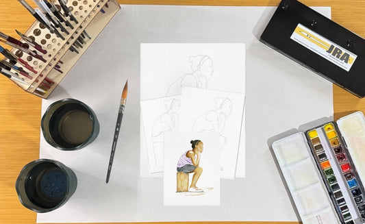 3 Pack Girl Sitting 4x6, 5x7 and 8.5x11 Templates