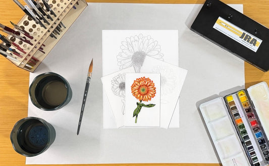 3 Pack Orange Flower Botanical 4x6, 5x7 and 8.5x11 Templates