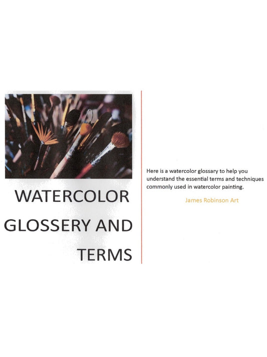 Watercolor Glossary Quick Reference Sheet